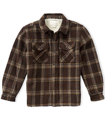 Scene&Heard Big Boys Plaid Sherpa-Lined Shacket