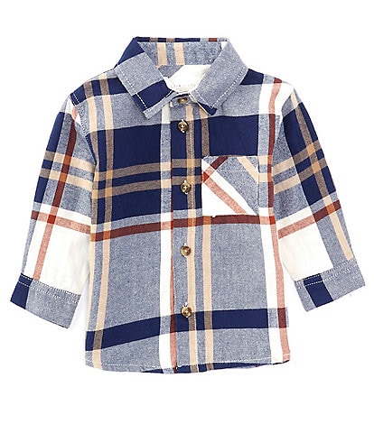 Scene&Heard Little Boys 2T-7 Long Sleeve Plaid Woven Shirt