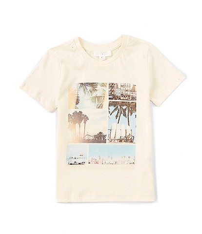 Scene&Heard Little Boys 2T-7 Short Sleeve Beach Scene Graphic T-Shirt