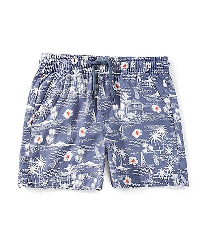 Scene&Heard Little Boys 2T-7 Tropical Scene Shorts