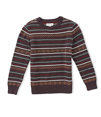 Scene&Heard Little Boys Fair Isle Long Sleeve Pullover Sweater