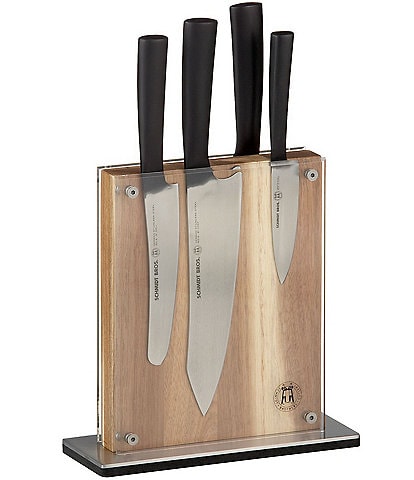 Schmidt Brothers Cutlery Acacia Midtown Magnetic Knife Block