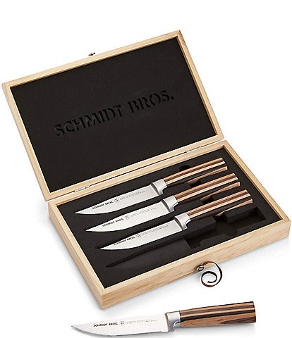 Schmidt Brothers Cutlery Farmhouse Blend 4-Piece Jumbo Steak Knife Set