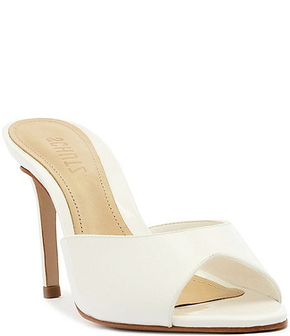 Schutz Cloe Patent Leather Dress Slides