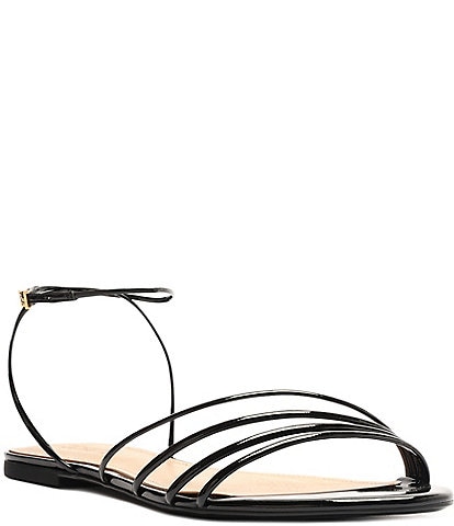 Schutz Inez Flat Patent Leather Sandals