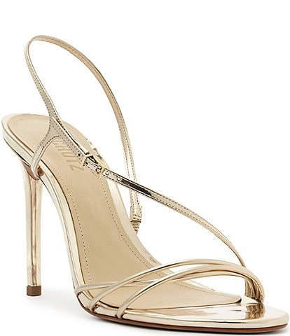 Schutz Inez Metallic Leather Dress Sandals