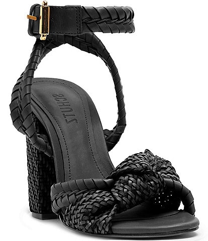 Schutz Khari Woven Ankle Strap Dress Sandals