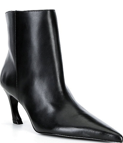 Schutz Lexi Leather Pointed Toe Booties