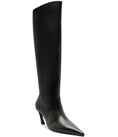 Schutz Lexi Mid Slouch Leather Tall Boots