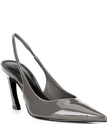 Schutz Lexi Patent Leather Slingback High Heel Pointed Toe Pumps