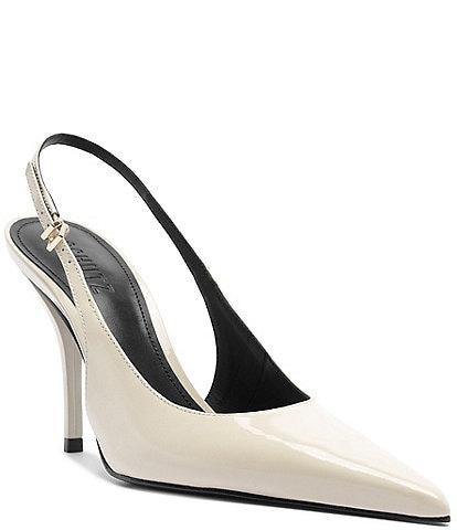 Schutz Liora Patent Leather Pointed Toe Slingback Pumps
