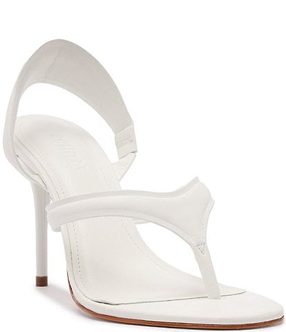 Schutz Lume Leather Slingback Thong Dress Sandals