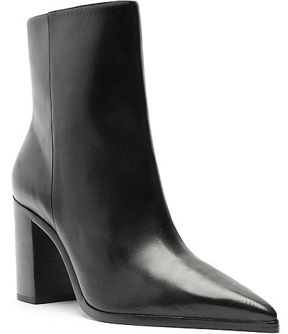 Schutz Mikki Leather Block Heel Booties