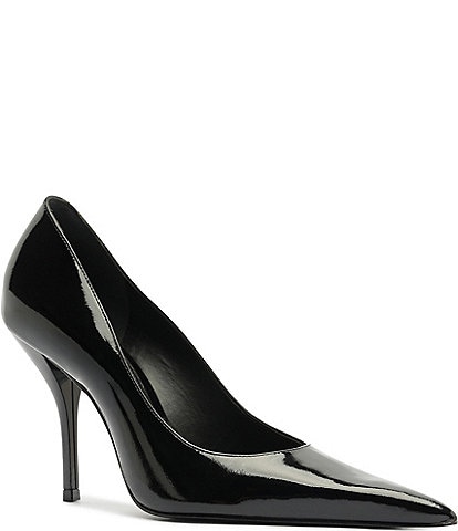 Schutz Miranda Patent Leather Pointed Toe Stiletto Pumps