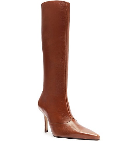 Schutz Raffaela Up Stiletto Leather Tall Boots