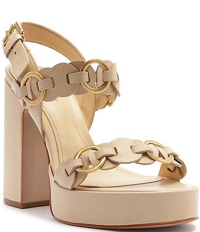 Schutz Selina Platform Leather Dress Sandals