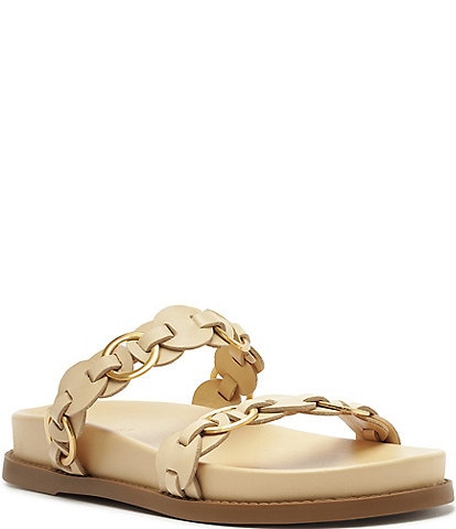 Schutz Selina Sporty Leather Slide Sandals