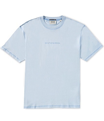 Scotch & Soda Core Linen Short Sleeve Signature Logo Graphic T-Shirt