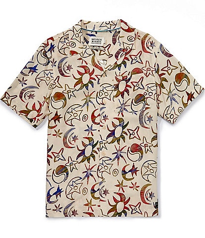 Scotch & Soda Multi Print Short Sleeve Woven Shirt