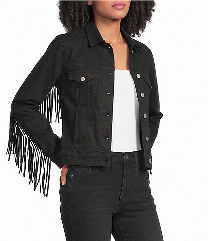 Scully Denim Fringe Jacket