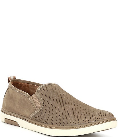 Section X Men's Roland Nubuck Leather Slip-On Sneakers