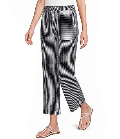 See And Be Seen Coordinating Mixed Stripe Straight Leg Pants