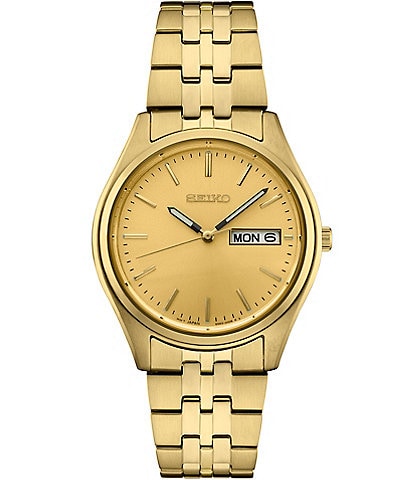 Seiko Men's Essential Quartz Automatic Sunray Dial Stainless Steel Bracelet Watch
