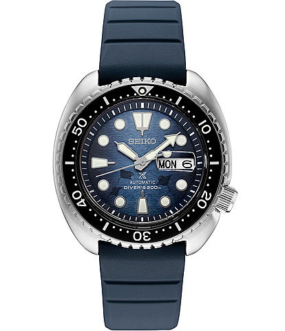 Seiko Men's Prospex Special Edition Manta Ray Automatic Diver Blue Silicone Strap Watch
