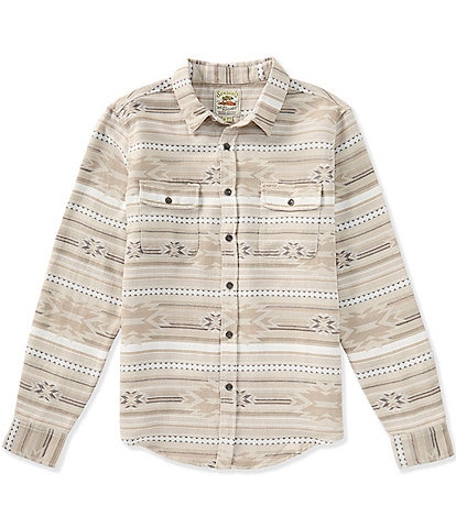 Sendero Provisions Co. Boquillas Printed Long Sleeve Jacquard Shirt