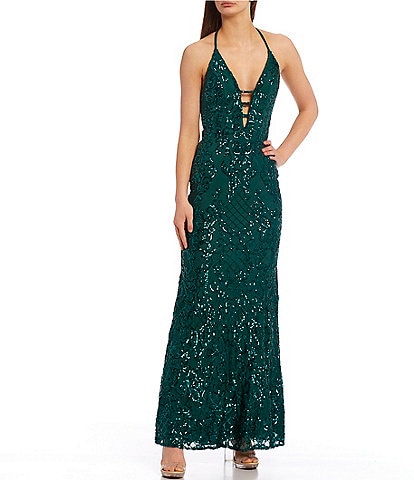 Emerald green prom deals dress dillards