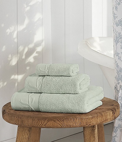 Shabby Chic Bow Jacquard Bath Towels