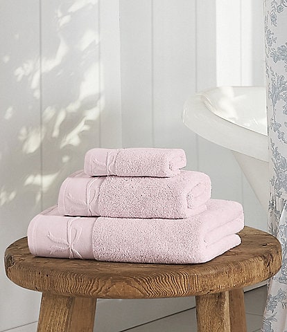 Shabby Chic Bow Jacquard Bath Towels