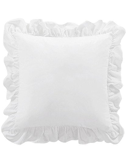 Shabby Chic Signature by Shabby Chic White Ruffle Square Decorative Pillow