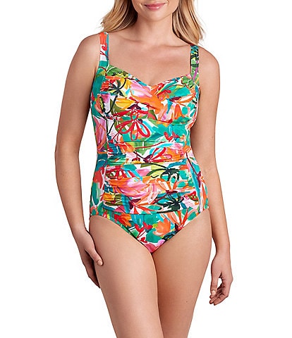 Shape Solver Twist Bra Swim One Piece