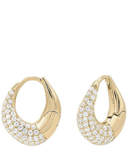 SHASHI Kira Crystal Pave Hoop Earrings