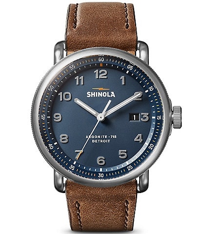 SHINOLA Men's Canfield Sport Chronograph British Tan Leather Strap Watch