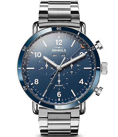 SHINOLA Men's Canfield Sport Chronograph Stainless Steel Bracelet Watch