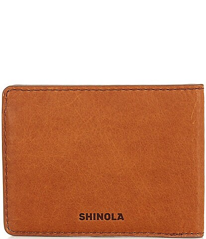 SHINOLA Slim Bifold Natural Grain Leather Wallet