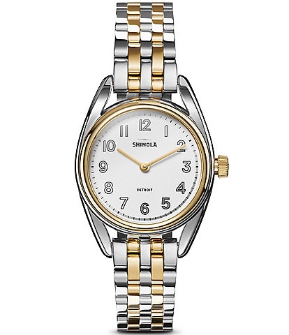 SHINOLA Women's Derby Quartz Analog Two Tone Stainless Steel Bracelet Watch