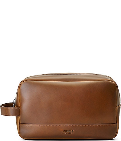 SHINOLA Zip Leather Travel Kit Navigator