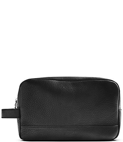 SHINOLA Zip Natural Grain Leather Travel Kit