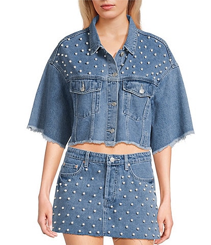 Signature 8 Pearl Denim Short Sleeve Coordinating Top