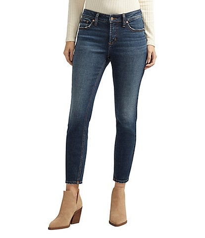 Silver Jeans Co Elyse Mid Rise Power Stretch Skinny Jeans