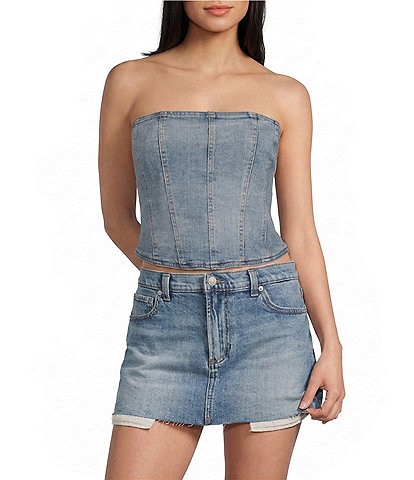 Silver Jeans Co. Corset Denim Top