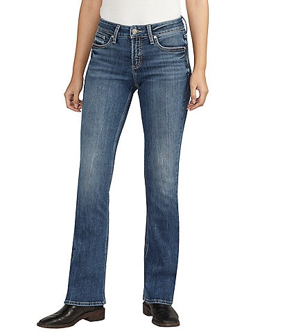 Silver Jeans Co. Washed Elyse Mid Rise Bootcut Jeans