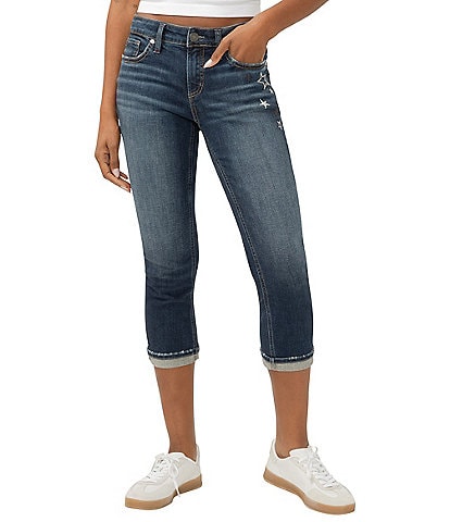 Silver Jeans Co. Elyse Mid Rise Curvy Fit Capri Jeans
