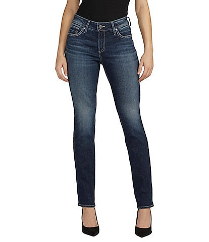 Silver Jeans Co. Elyse Mid Rise Straight Jeans