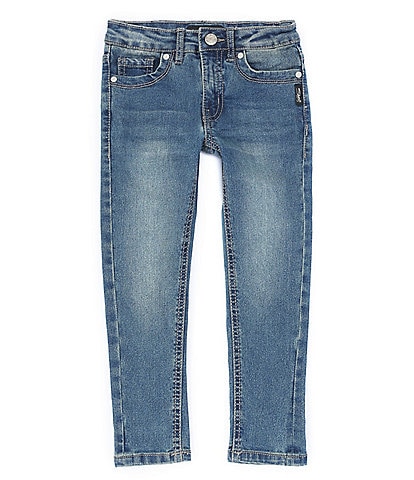 Silver Jeans Co. Little Girls 2T-6X 5-Pocket Back Pocket Detail Sasha Skinny Denim Jeans