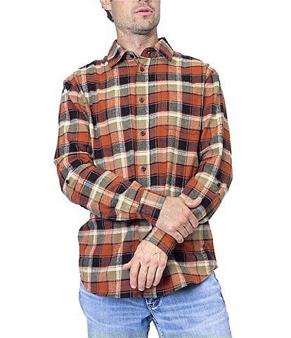 Silver Jeans Co. Long Sleeve Plaid Yarn Dyed Flannel Shirt