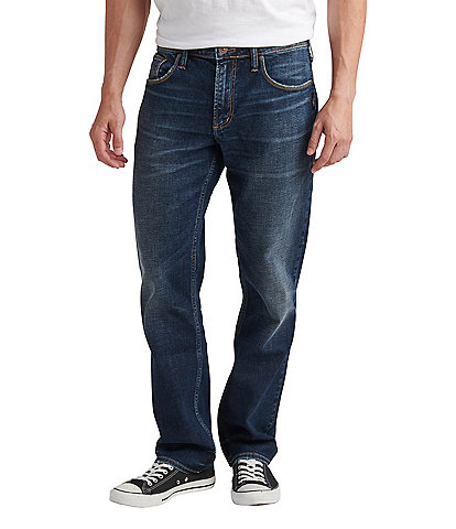 Silver Jeans Co. Machray Dark Wash Slim-Fit Straight Leg Jeans